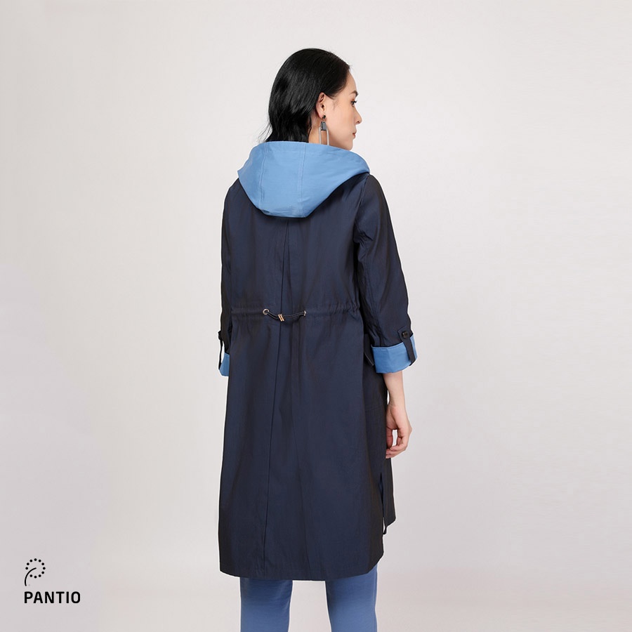 Áo khoác măng tô dáng dài thiết kế có mũ dài tay FAM9415 - PANTIO