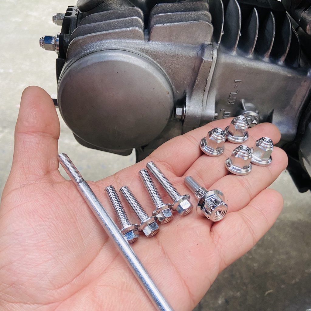 TRỌN BỘ COMBO TÁN ĐẦU LÒNG INOX CHO WAVE DREAM 10 CHI TIẾT MẪU THÁI SIÊU ĐẸP