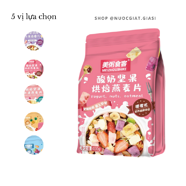 Ngũ cốc sữa chua hoa quả ăn kiêng/ dinh dưỡng mix hạt