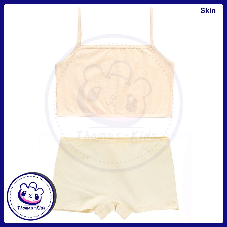Bộ đồ lót hai dây vải Cotton mềm thoáng khí B207 8-12Y dành cho bé gái