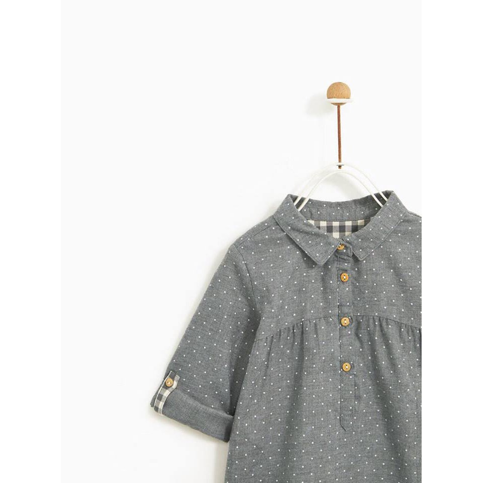Đầm sơmi dài tay Zara cho bé gái 3m-4T D4120