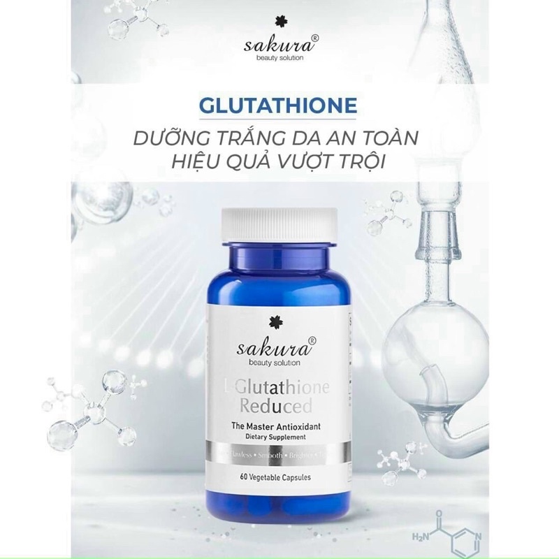 Viên uống trắng da, ngừa lão hóa Sakura Glutathione - 60 viên