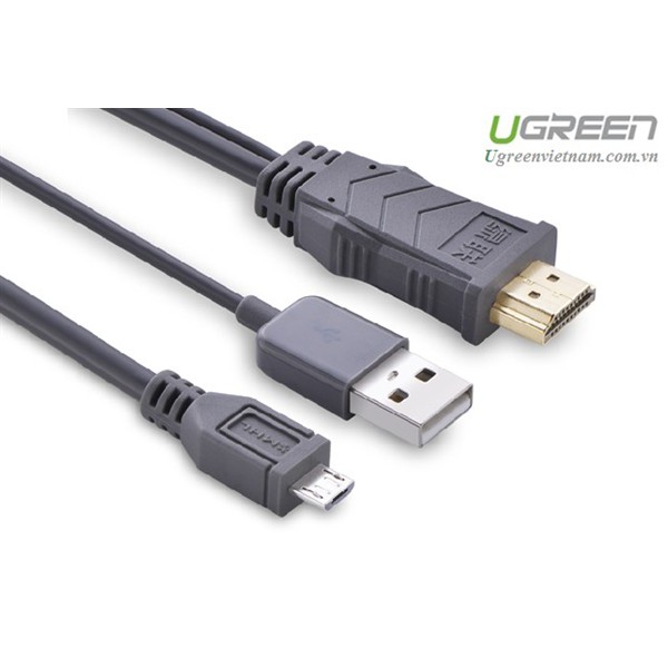 Cáp MHL Micro USB to HDMI 5pin dài 2M chính hãng Ugreen 20133 cho điện thoại , máy tính bảng