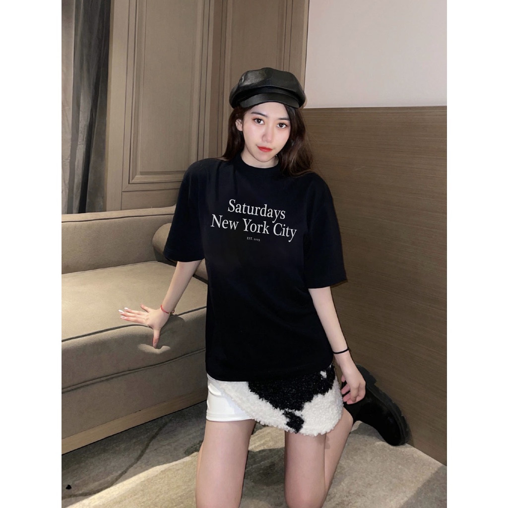 Áo phông nữ form rộng tay lỡ unisex đẹp, áo thun nữ form rộng tay lỡ unisex cotton hàn quốc AT100 Miucho basic tee