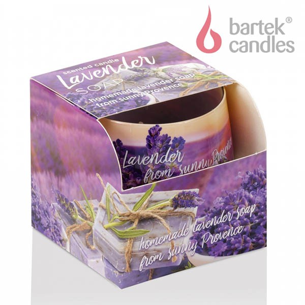 Ly nến thơm Bartek Candles BAT6533 Lavender Fields 100g (Hương oải hương)