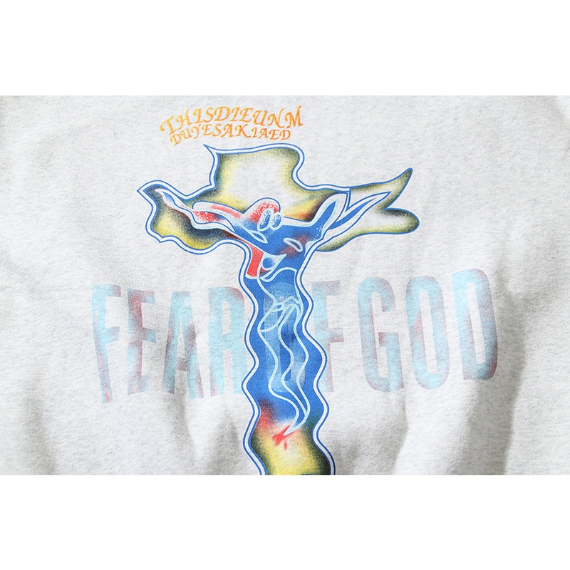 Áo sweater RRR123 x In Chữ Thập graffiti Đường Phố Cá Tính