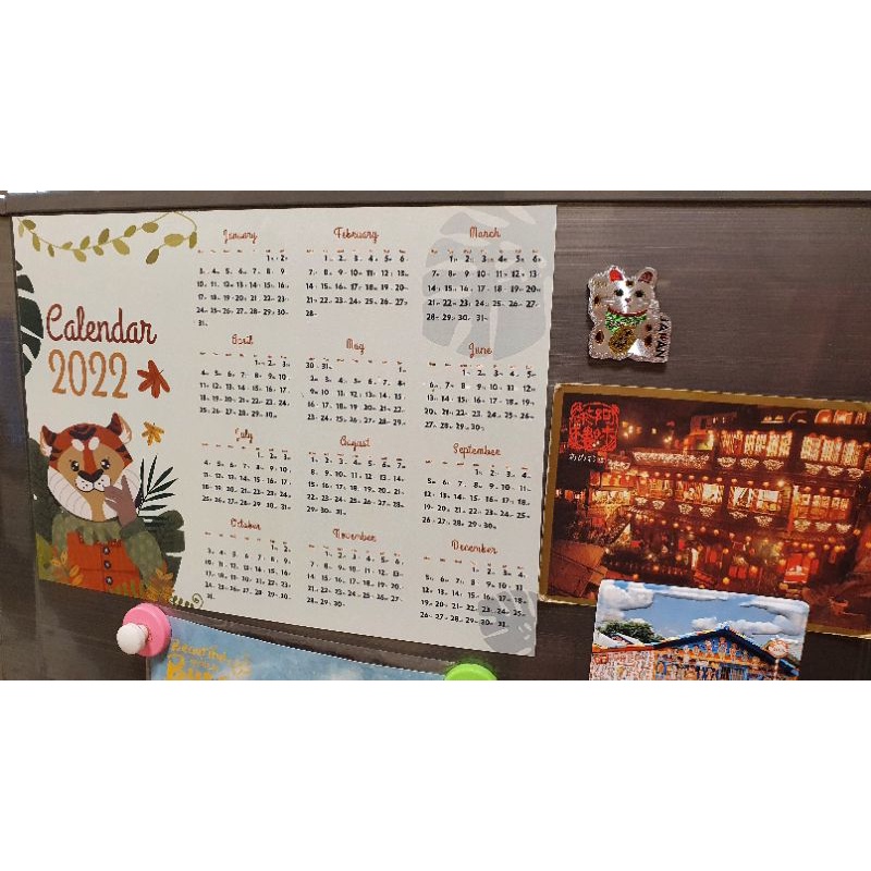 Lịch dán tường, lịch magnet 2024 có lịch Âm, trang trí tủ lạnh