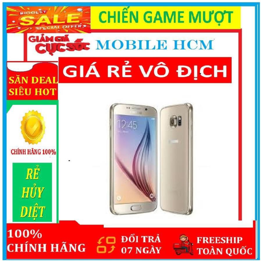 Điện thoại Samsung galaxy S6  ( màu vàng ) . RAM:3 GB Bộ nhớ trong:32 GB / Mới - Fullbox - Chơi Game mượt !!!