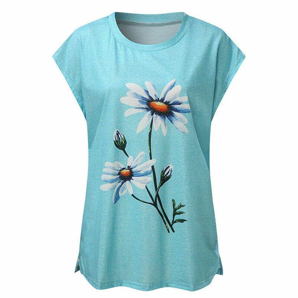 HS Áo Thun Nữ Cổ Tròn Dáng Rộng Plus Size