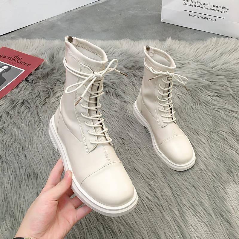 Giày Boot Cổ Ngắn Đế Dày Phong Cách Anh Quốc Thời Trang Thu Đông Mới