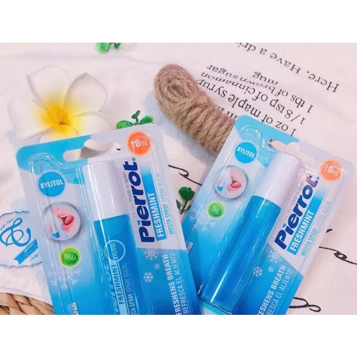 Nước Xịt Thơm Miệng, Diệt Khuẩn PIERROT Hương Bạc Hà 10ml