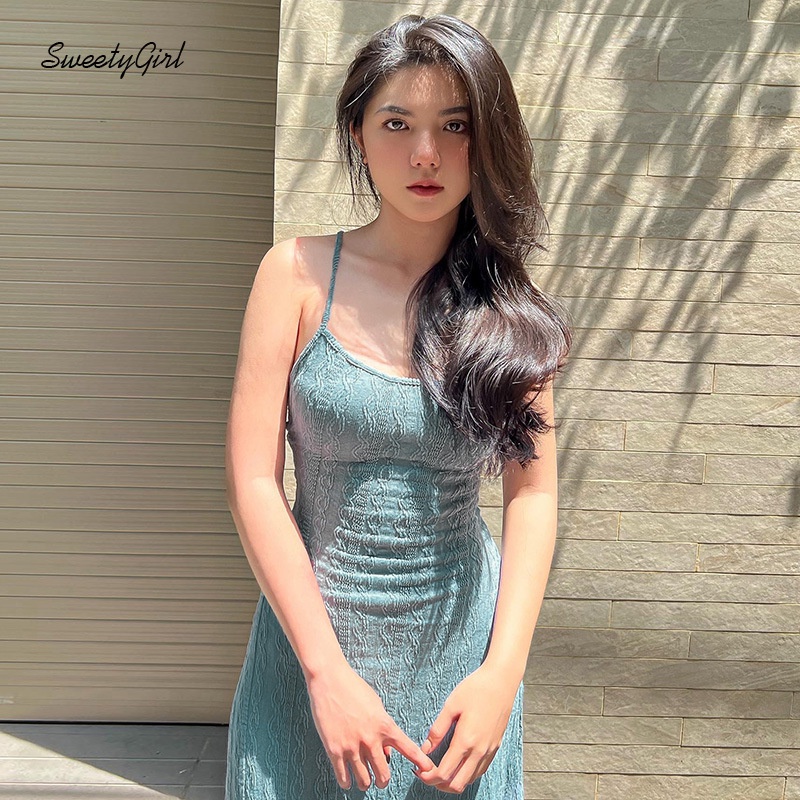 Đầm Ôm Không Tay Cổ Tròn Màu Trơn Quyến Rũ Dành Cho Nữ 2022