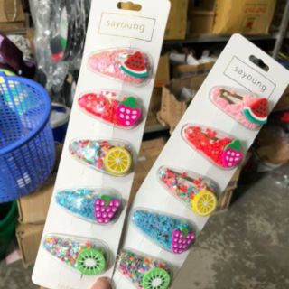 Set Kẹp Tóc Hoa Quả Siêu Kute Cho Bé