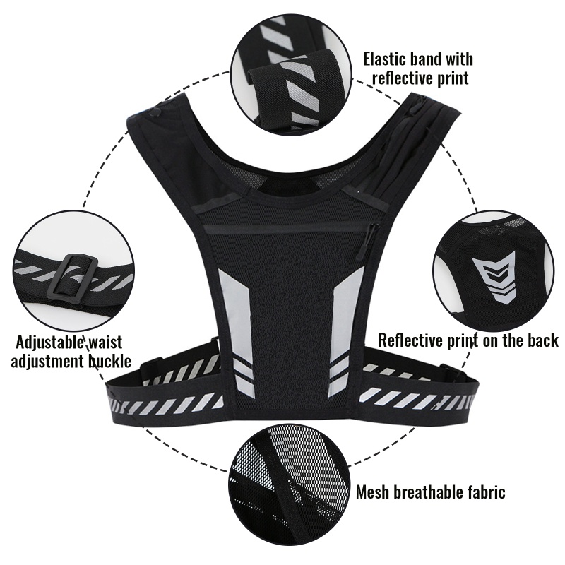 Áo Vest Phản Quang Kèm Giá Đỡ Điện Thoại An Toàn Cho Bé
