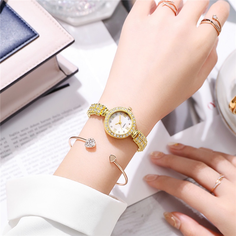 Đồng Hồ Thời Trang Nữ Thép Không Gỉ Đính Đá