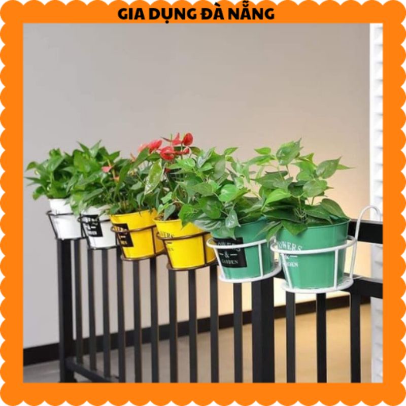 set 3 giỏ treo hoa ban công bằng sắt ko gỉ