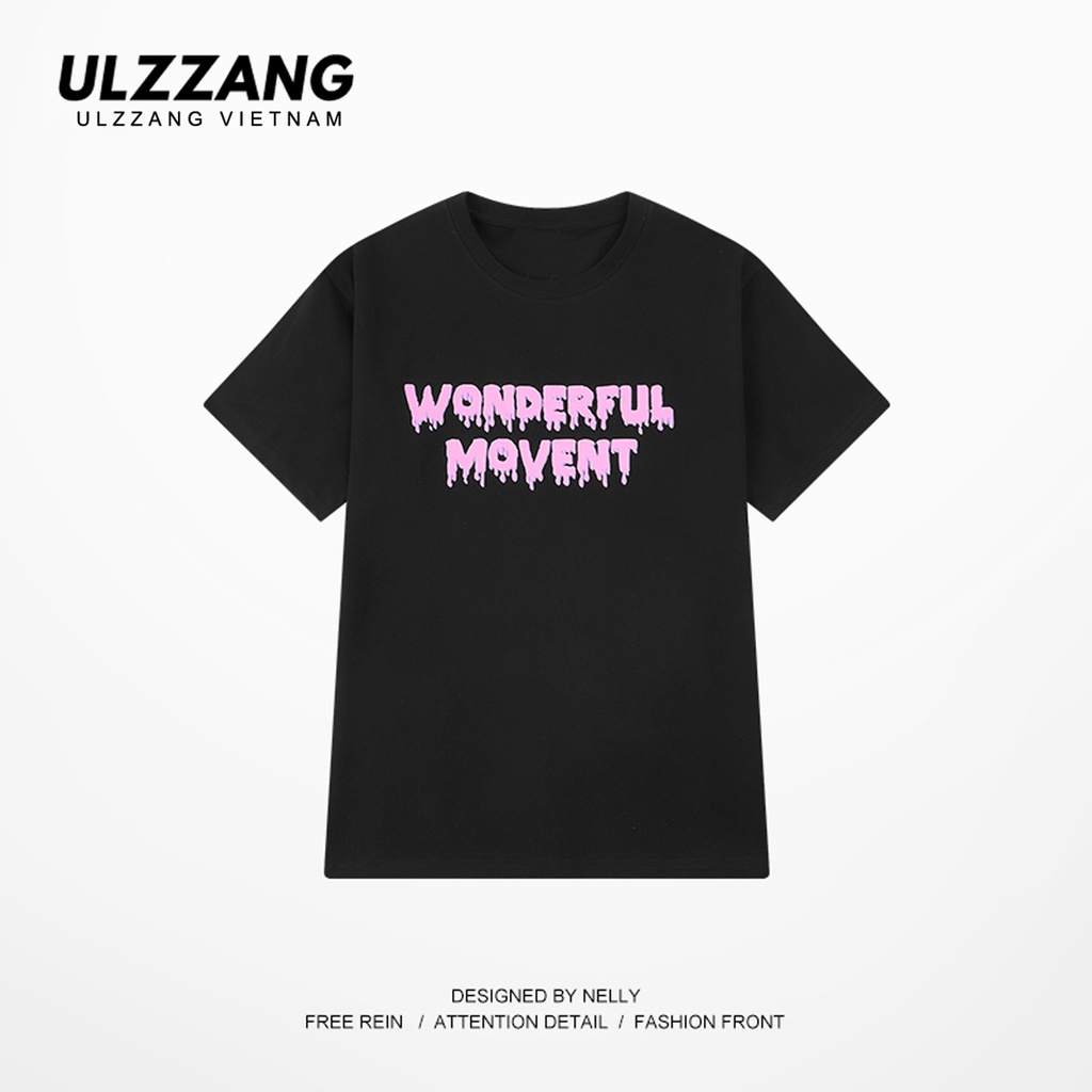 Áo thun nữ ulzz ulzzang tay lỡ form dáng rộng wonderful movent