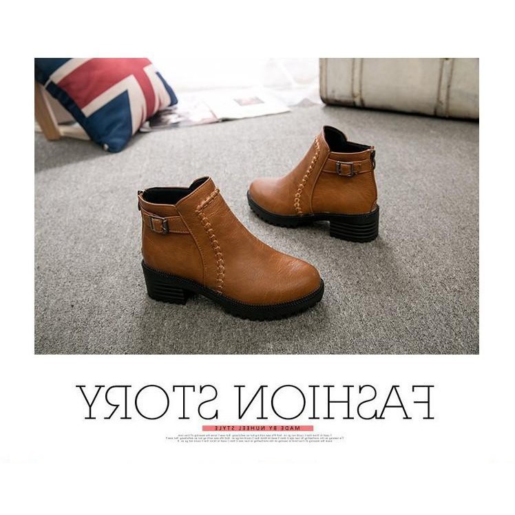 Boot Nữ-Giày Boots Nữ Da Trơn Đế Cao 5cm Thời Trang Cao Cấp-Phong Cách Sang Trọng Lịch Sự | BigBuy360 - bigbuy360.vn