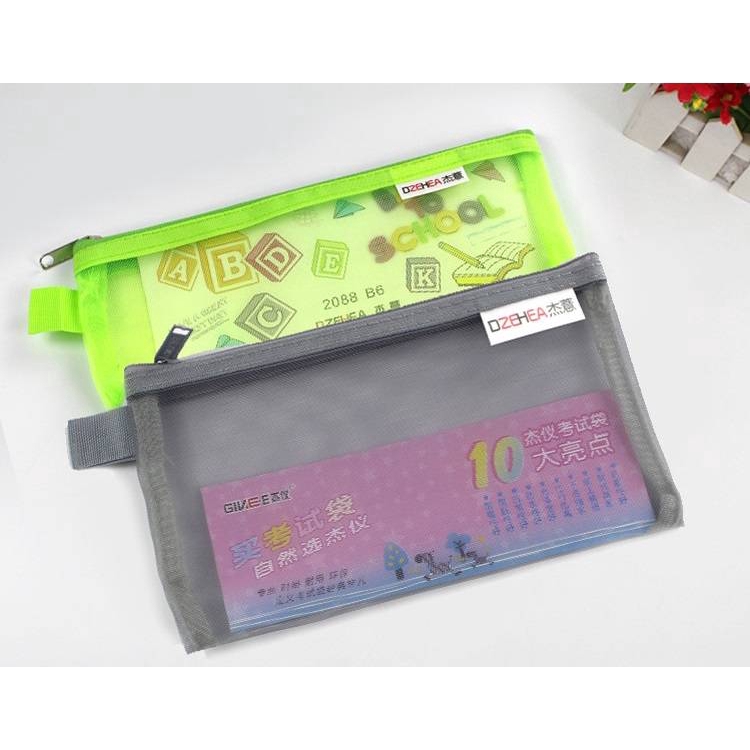 Hộp bút trong suốt thiết kế đơn giản bằng lưới nylon