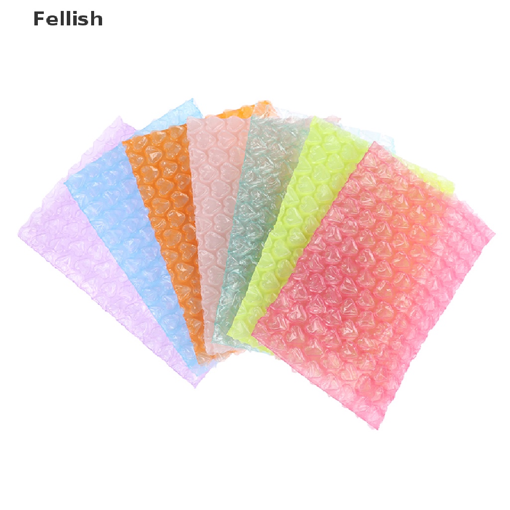 [Fellish] 10Pc 15*10cm Heart-Shaped Bubble Foam Wrap For Packing Mailers Padded Bags 436VN