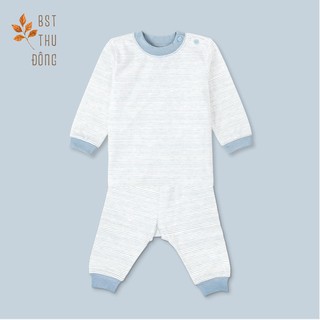 Bộ Sơ Sinh Dài Tay Nút Vai Dày MIOMIO -Sọc Collection- Cho Bé Gái Bé Trai Từ 0 đến 24 Tháng, Chất Liệu 100% Cotton