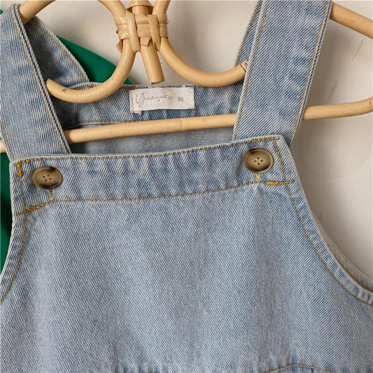 Quần Yếm Denim Ống Rộng Màu Sáng Phong Cách Hàn Quốc Nhật Bản Nhật Bản Mới 2022 Cho Bé Trai Bé Gái