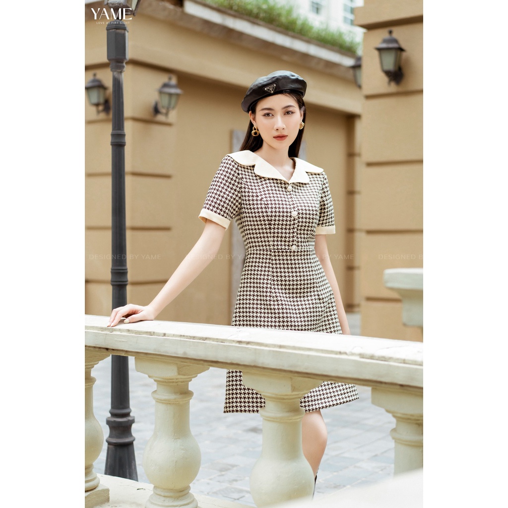 Váy dạ tweed mịn dày dặn dáng chữ A YV56 YAME