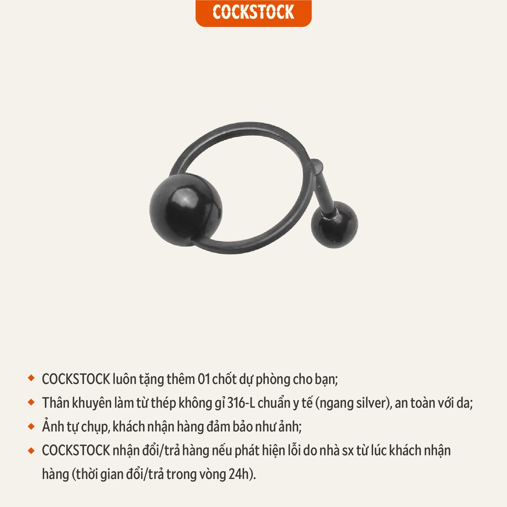 Khuyên tai thả Round1 CockStock