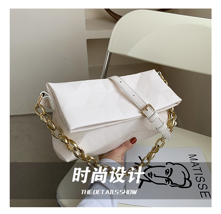 Túi đeo vai JASMIN NOIR da PU cỡ nhỏ phối dây xích thời trang cho bạn gái