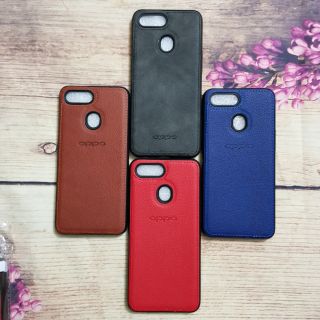 Ốp lưng Oppo F9 dẻo giả da khắc thương hiệu cao cấp