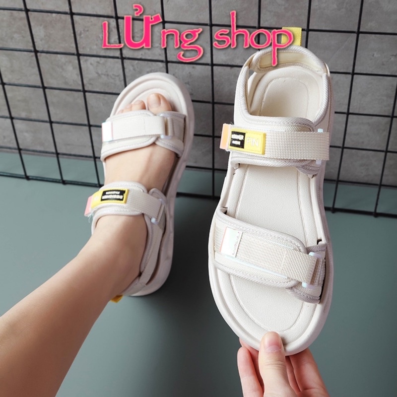Dép Sandal Nữ Quai Hậu Quai Dán Học sinh sinh viên Lửng Shop