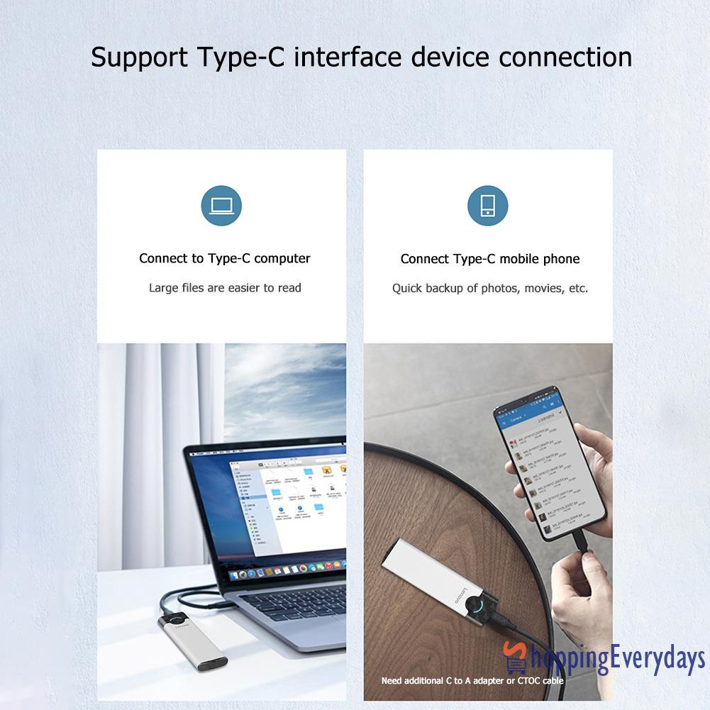 Hộp Đựng Ổ Cứng Ssd Lenovo M-01 M.2 Sata3.0 Ngff B Key To Usb 3.1 Type C | BigBuy360 - bigbuy360.vn