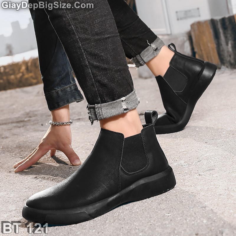 Giày Boot (bốt) Chelsea, giày cổ cao big size cỡ lớn EU:45-46 cho nam chân thon cân đối