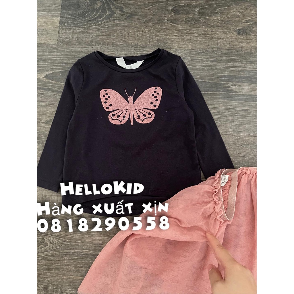 Set áo kèm chân váy bướm HM bé gái