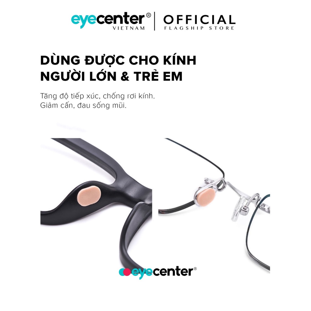 Miếng dán đệm mũi chống tuột kính, rơi kính EYE CENTER foam EVA Nhật Bản - Bộ 8 miếng nhập khẩu by Eye Center Vietnam