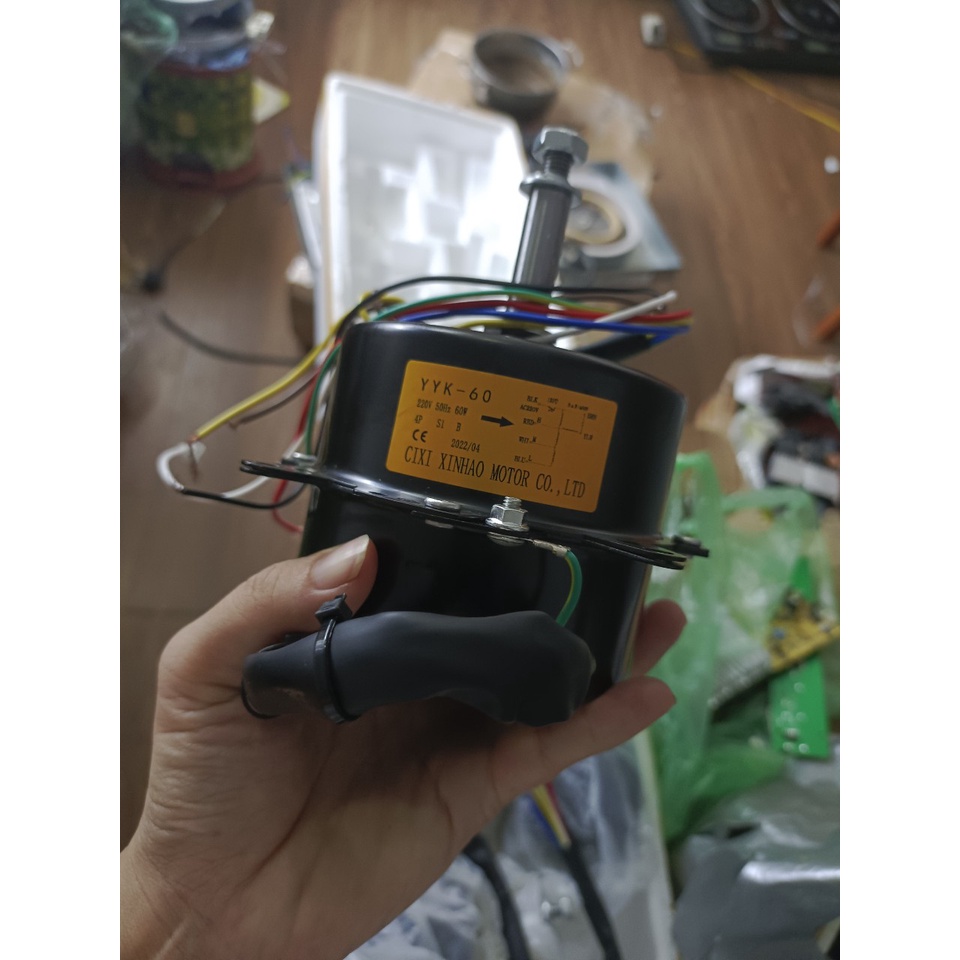 Động cơ, motor quạt hơi nước 60W trục 8mm, 12mm