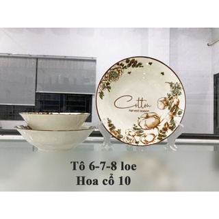 Tô chén dĩa sứ hoa