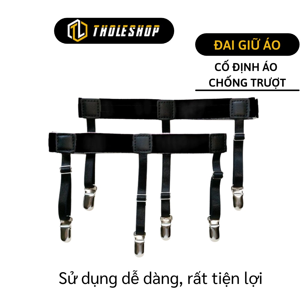 Đai Giữ Áo Sơ Mi - Đai Kẹp Giữ Cố Định Dáng Áo Sơ Mi Co Giãn, Thoải Mái Khi Đeo 5436
