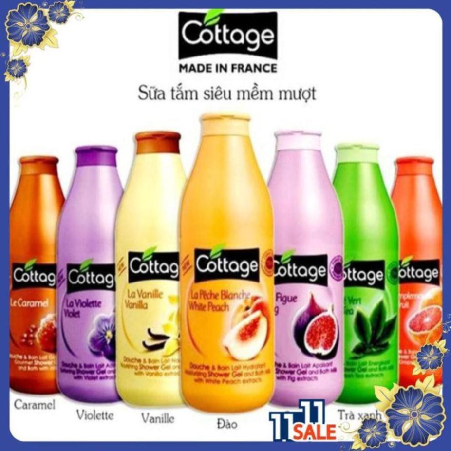 Sữa Tắm Dưỡng Thể COTTAGE Trắng Da Của Pháp 750ml