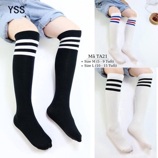 Tất cổ cao dài đến đầu gối cho bé trai 5 - 15 tuổi vớ đá bóng thể thao khỏe khoắn phong cách Hàn Quốc TA21