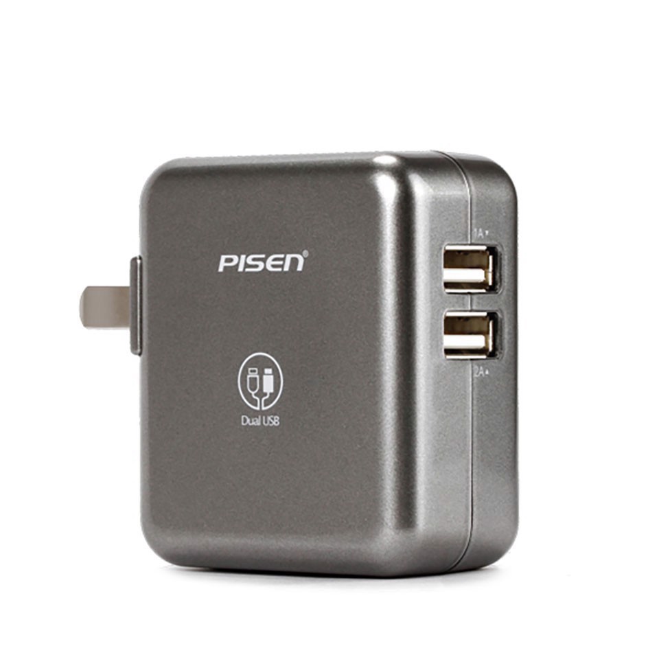 { Free ship } Củ sạc Pisen Dual Port 2A 15W - SMART CHARGER