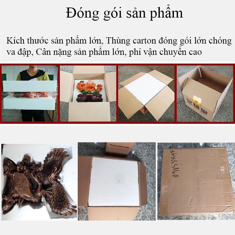 Tượng nhựa giả đá phong thủy Cá rồng may mắn trang trí văn phòng làm việc, phòng khách sang trọng CR4325