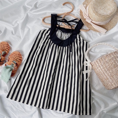 Hàng Có Sẵn Đầm Hai Dây Chấm Bi Thời Trang Mùa Hè Phong Cách Hàn Quốc Cho Bé Gái