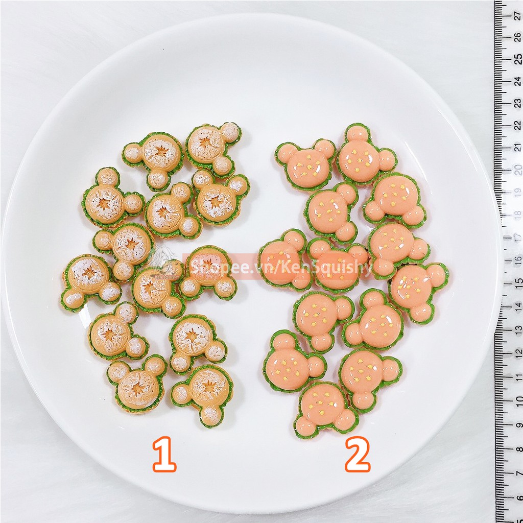 Mô Hình Bánh Hamburger Mickey Trang Trí Slime / Ốp Điện Thoại / Mô Hình / Gắn Dép Crocs