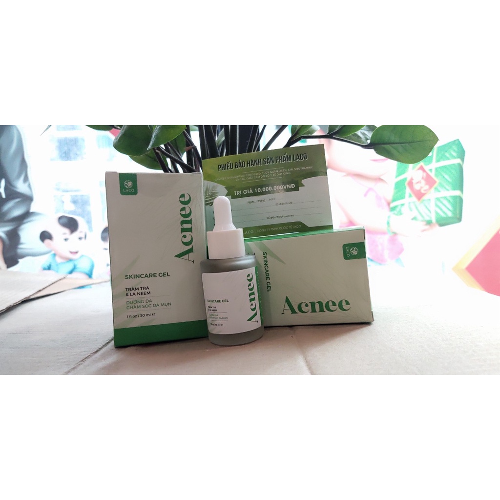 Skincare Tràm Trà - Lá Neem Laco Acnee tinh chất chấm mụn giảm da mụn