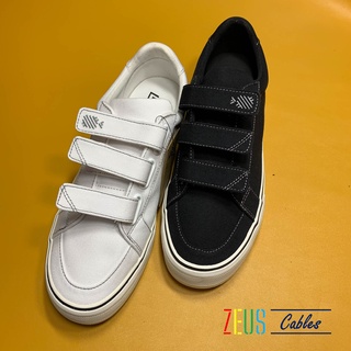 Giày ananas basas hook n' loop - low top - black/white - size 43