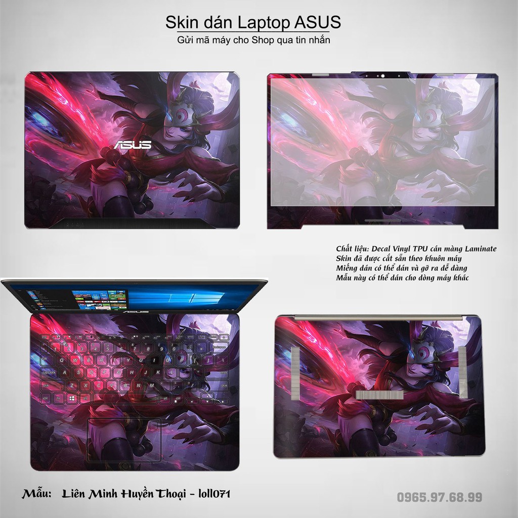 Skin dán Laptop Asus in hình Liên Minh Huyền Thoại _nhiều mẫu 9 (inbox mã máy cho Shop)