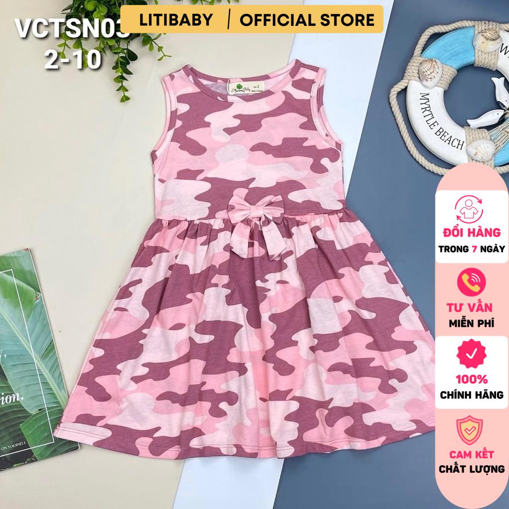 Váy litibaby cho bé gái chất vải cotton 4 chiều 2/10