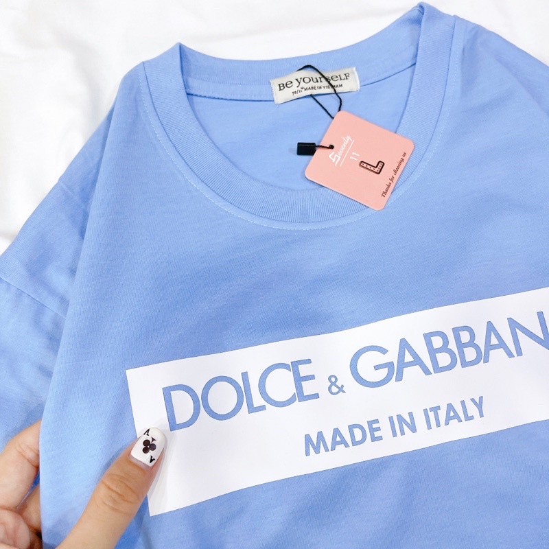 Áo Thun PHÔNG UNISEX LOGO CHỮ DOLCE - Hình chụp thật