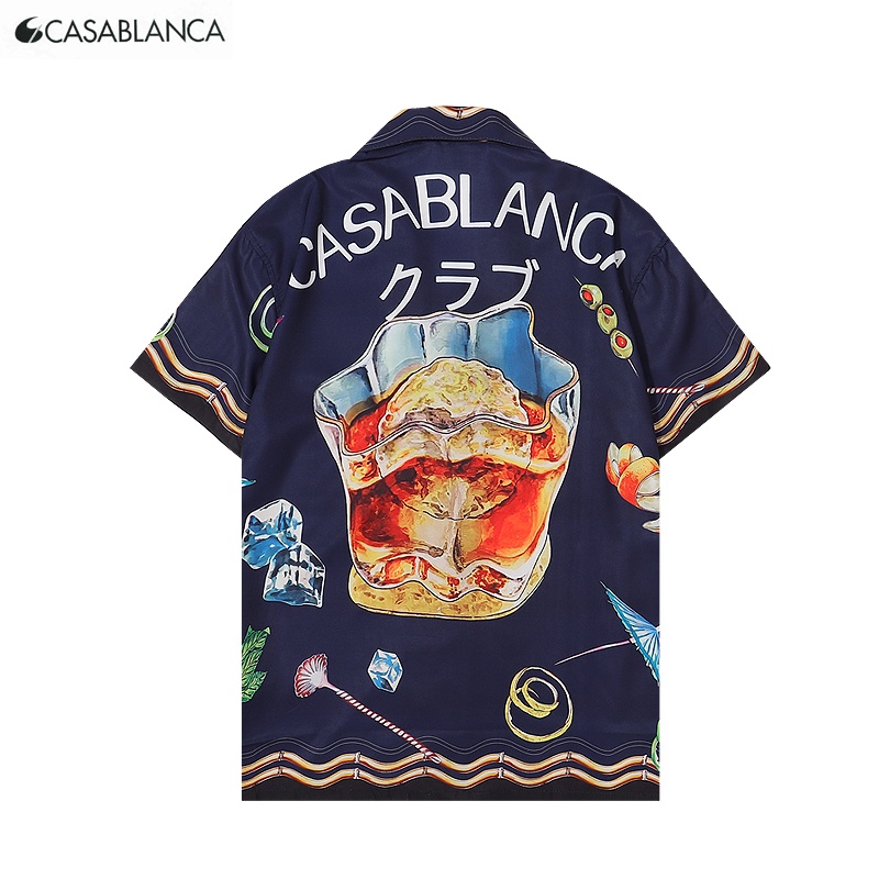 Casablanc * Áo Sơ Mi Tay Ngắn Thoải Mái In Họa Tiết Bắt Mắt Thời Trang Mùa Hè